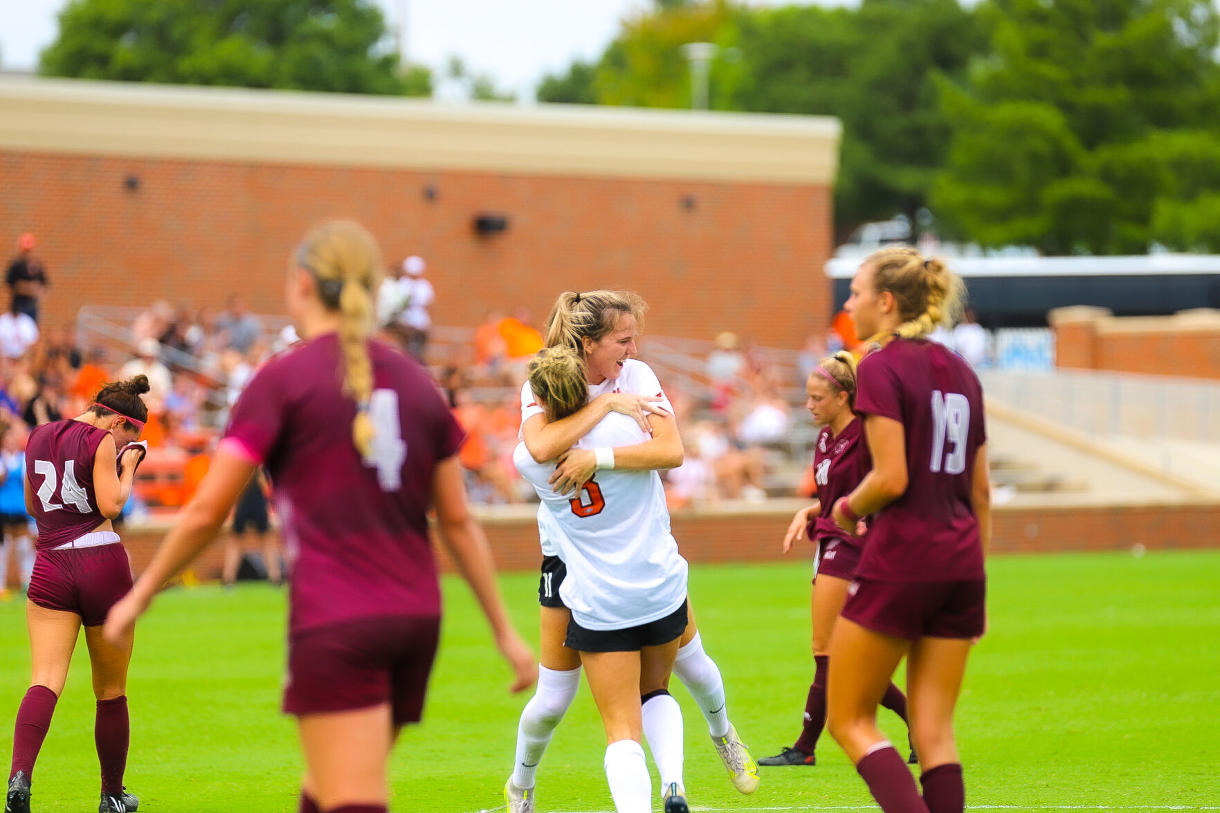 Peyton Vincze and Grace Yochum Celebrating